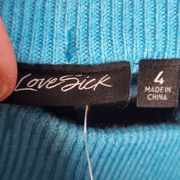 4X 26W Torrid Blue Sweater Short Knit Luxe Cozy Lovesick Bolt Lounge Sleep stret - Picture 6 of 7